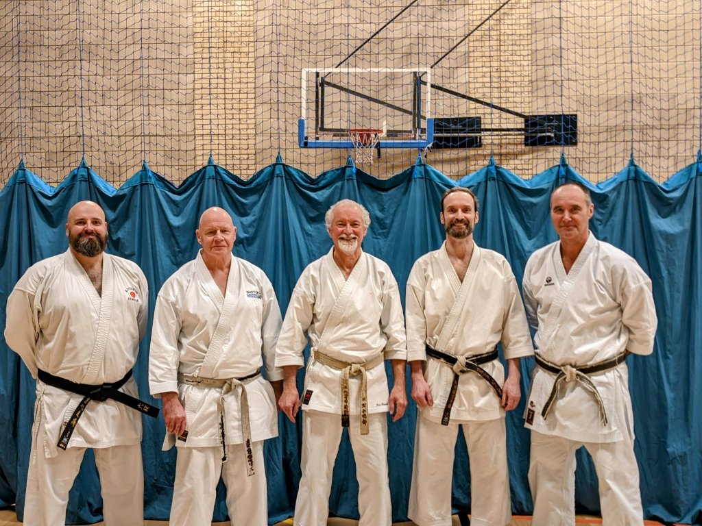 Sensei Frank with Shotokan Connect Dan grading panel